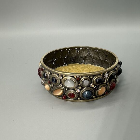 Olivia Riegel Trinket Box Candle Holder Jewelry Box Crystals Rhinestones NO LID - Picture 4 of 8